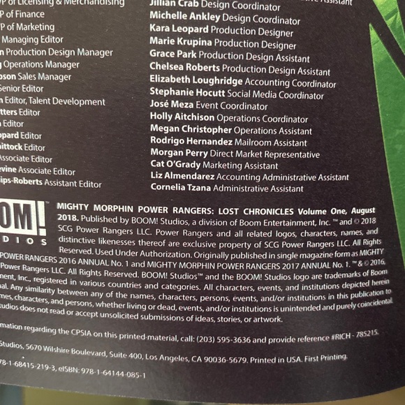 MIGHTY MORPHIN POWER RANGERS LOST CHRONICLES Kyle Higgins Taylor 2018 graphic - Picture 5 of 9